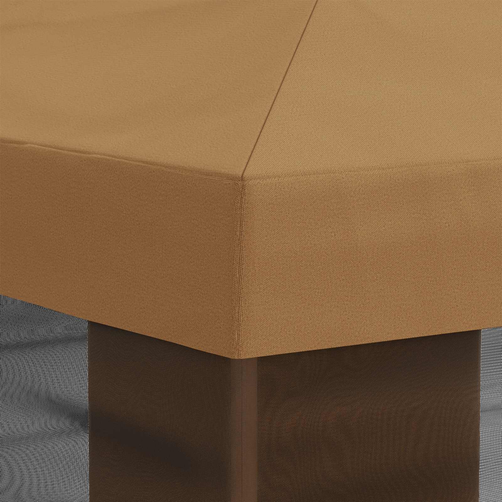Pavillon Dach Mit Seitenwänden Beige 600,5 X 300,5 Cm Polyester