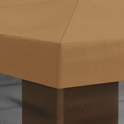 Pavillon Dach Mit Seitenwänden Beige 600,5 X 300,5 Cm Polyester