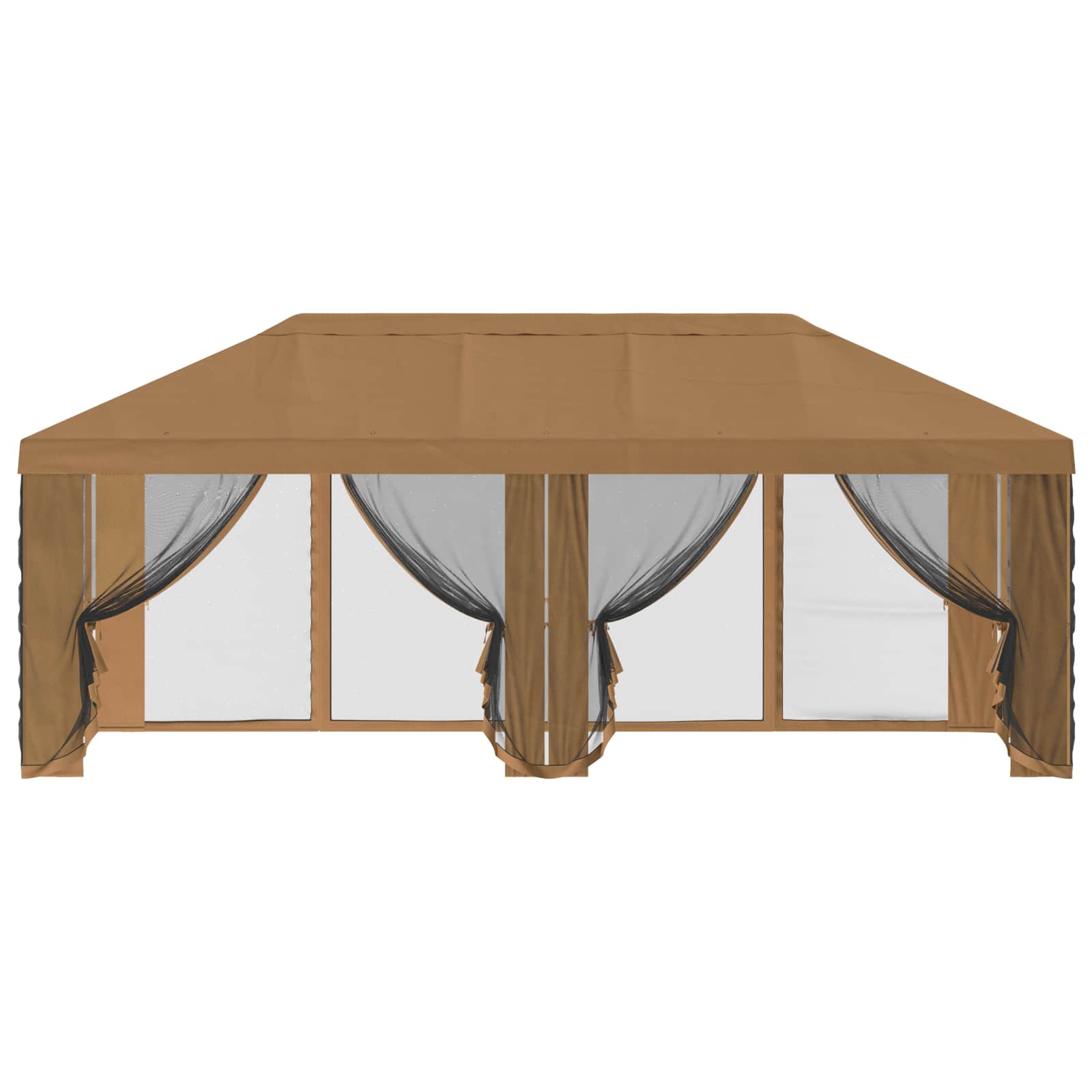 Pavillon Dach Mit Seitenwänden Beige 600,5 X 300,5 Cm Polyester