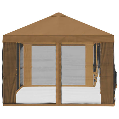 Pavillon Dach Mit Seitenwänden Beige 600,5 X 300,5 Cm Polyester