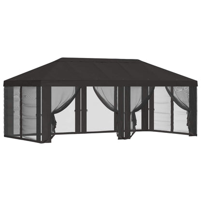 Pavillon Dach Mit Seitenwänden Anthrazit 600,5 X 300,5 Cm