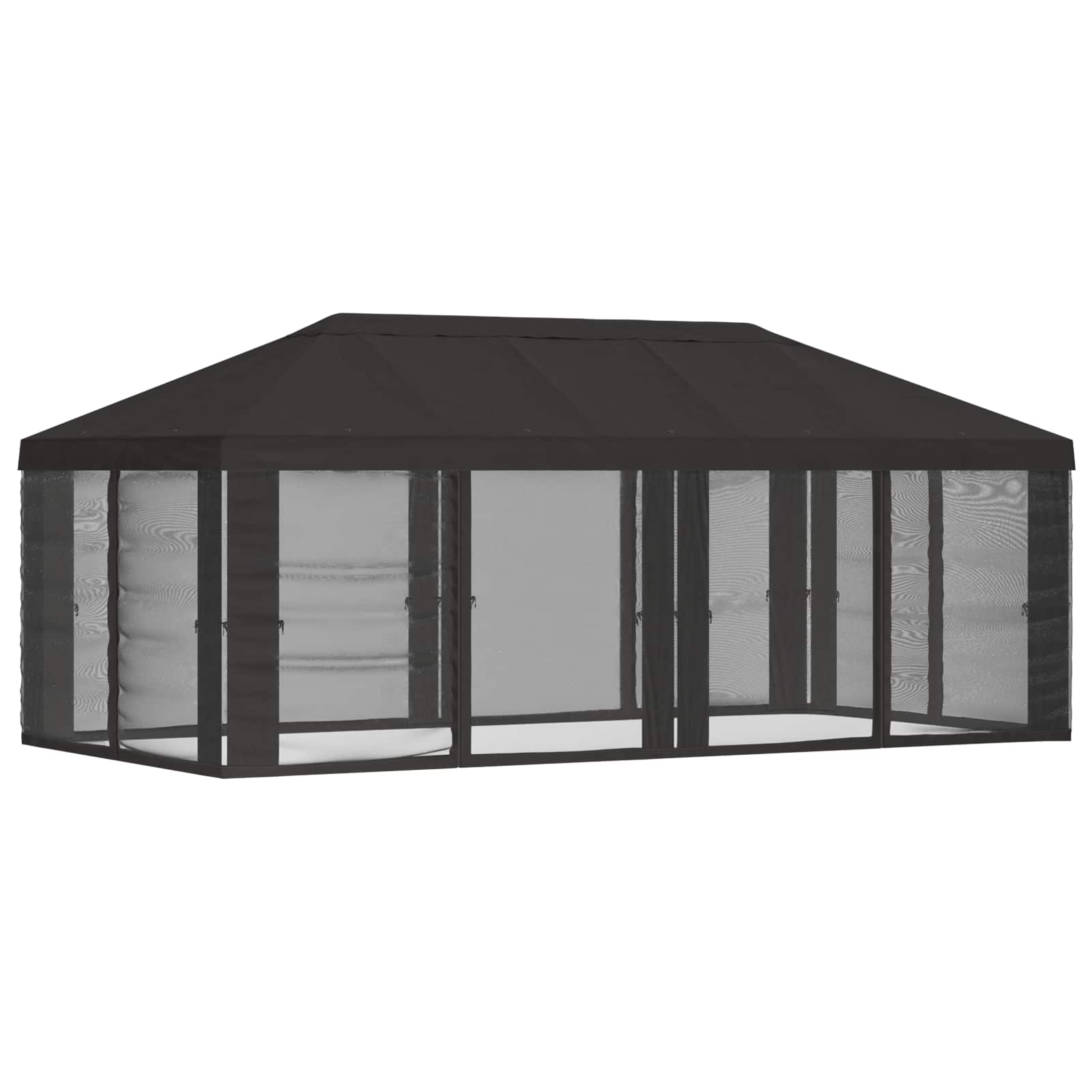 Pavillon Dach Mit Seitenwänden Anthrazit 600,5 X 300,5 Cm