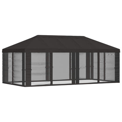 Pavillon Dach Mit Seitenwänden Anthrazit 600,5 X 300,5 Cm