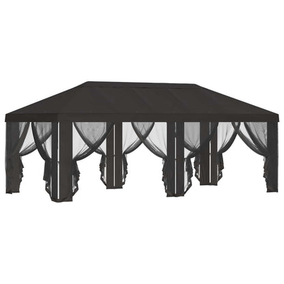 Pavillon Dach Mit Seitenwänden Anthrazit 600,5 X 300,5 Cm
