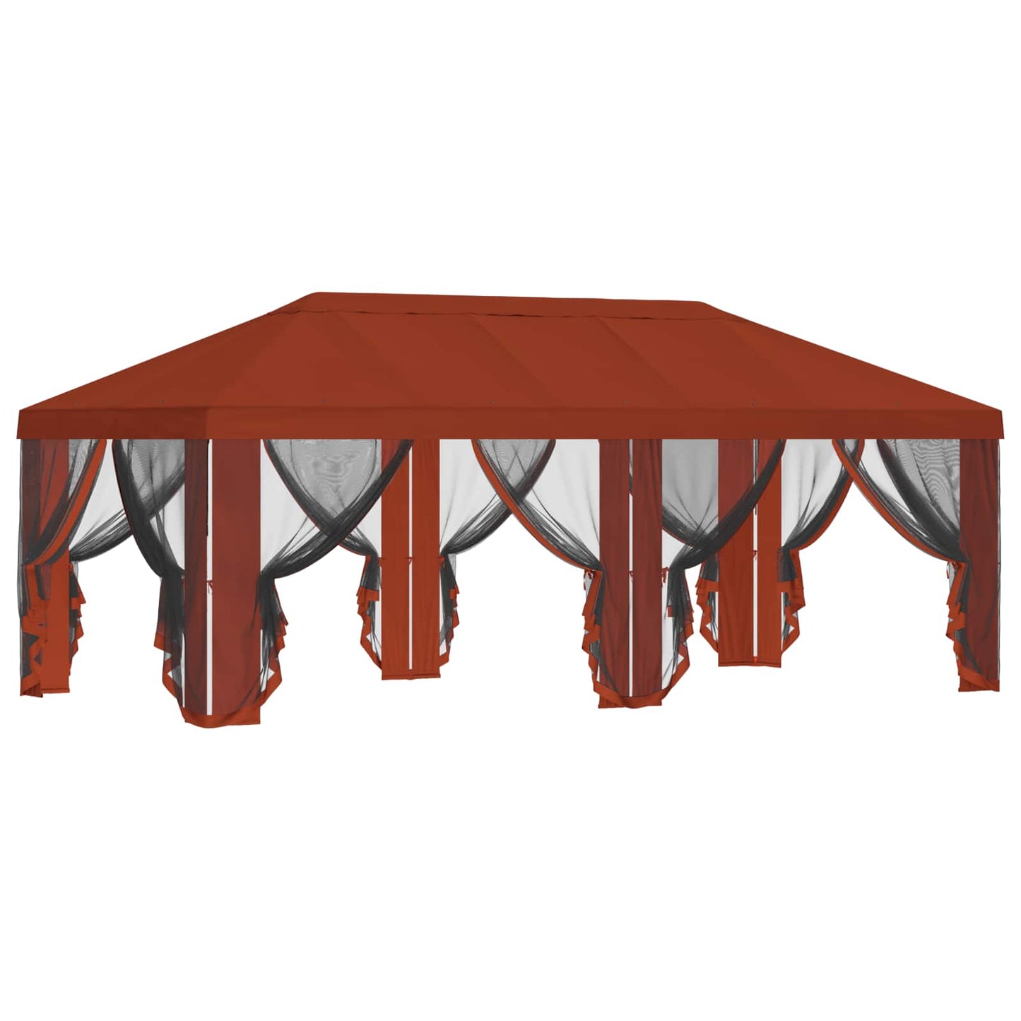 Pavillon Dach Mit Seitenwänden Terrakotta 600,5 X 300,5 Cm