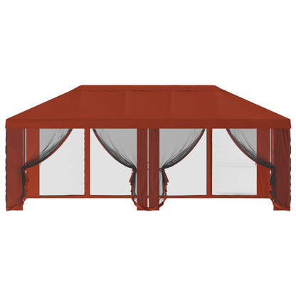 Pavillon Dach Mit Seitenwänden Terrakotta 600,5 X 300,5 Cm