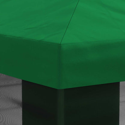 Pavillon Dach Mit Seitenwänden Grün 600,5 X 300,5 Cm Polyester