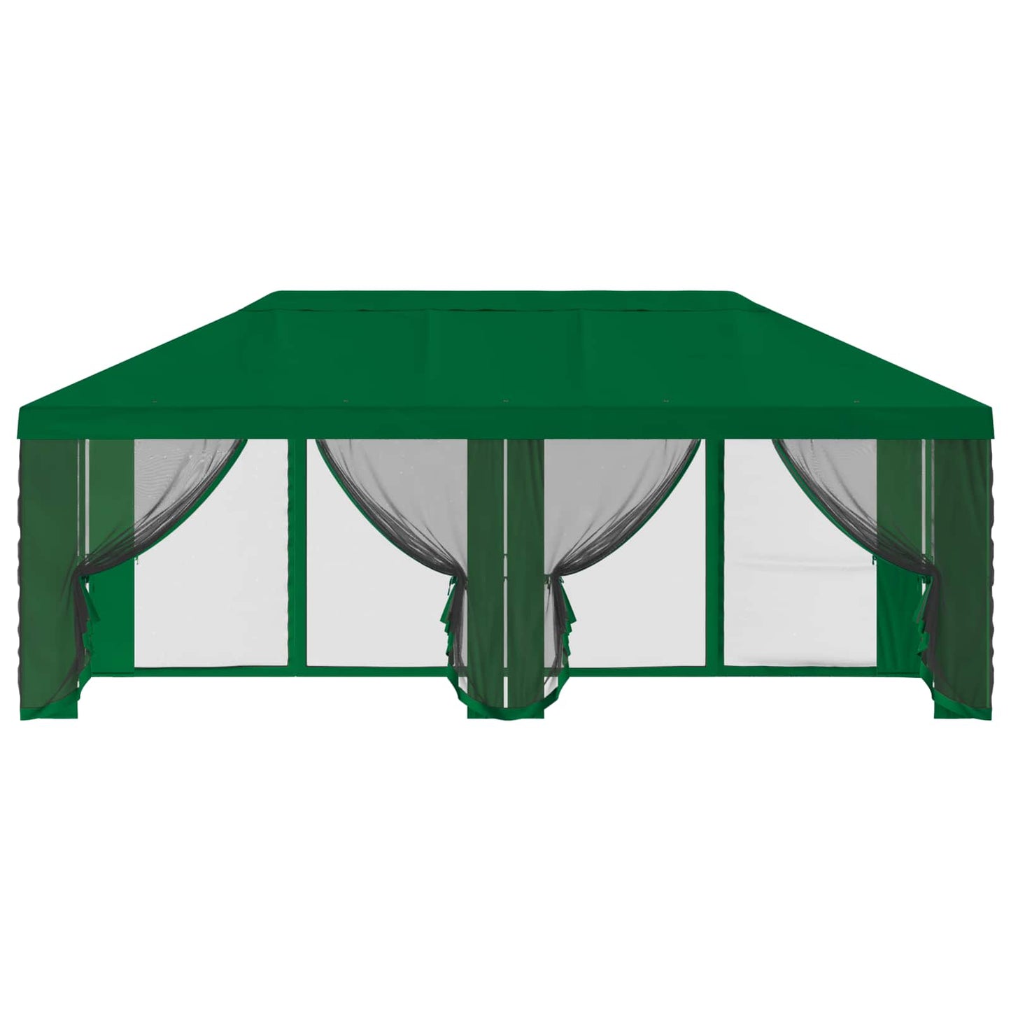 Pavillon Dach Mit Seitenwänden Grün 600,5 X 300,5 Cm Polyester