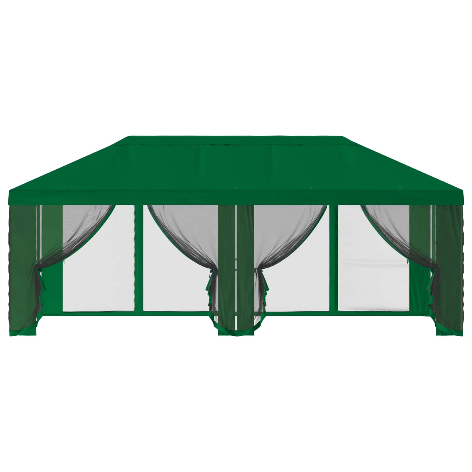 Pavillon Dach Mit Seitenwänden Grün 600,5 X 300,5 Cm Polyester