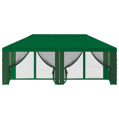 Pavillon Dach Mit Seitenwänden Grün 600,5 X 300,5 Cm Polyester