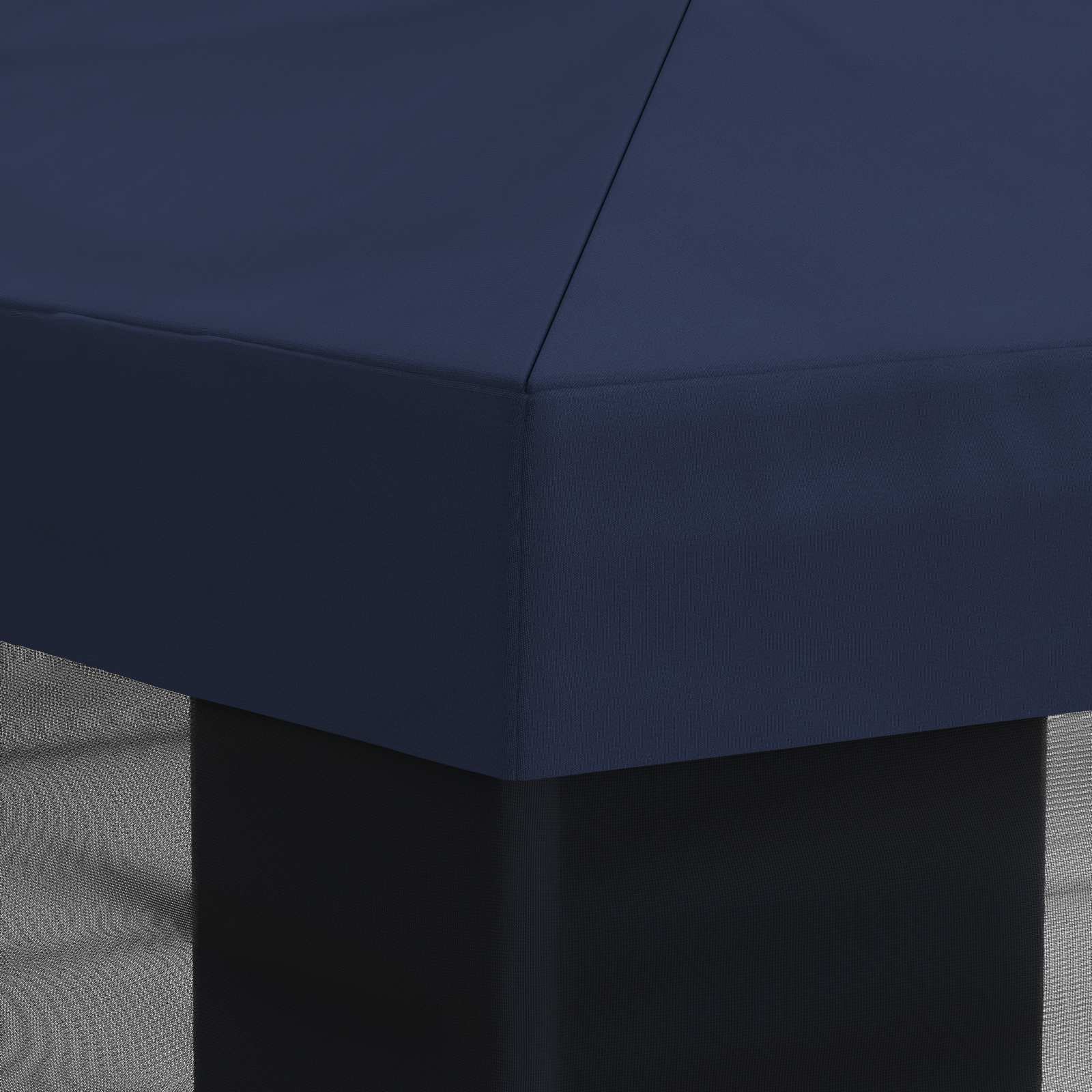 Pavillon Dach Mit Seitenwänden Blau 600,5 X 300,5 Cm Polyester