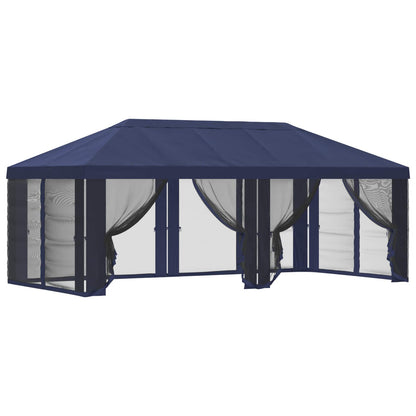 Pavillon Dach Mit Seitenwänden Blau 600,5 X 300,5 Cm Polyester