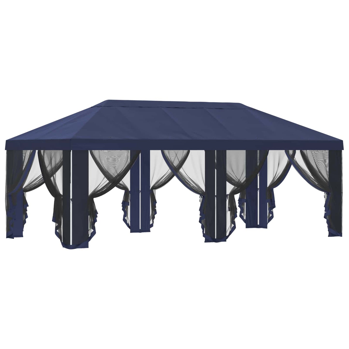 Pavillon Dach Mit Seitenwänden Blau 600,5 X 300,5 Cm Polyester