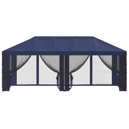 Pavillon Dach Mit Seitenwänden Blau 600,5 X 300,5 Cm Polyester