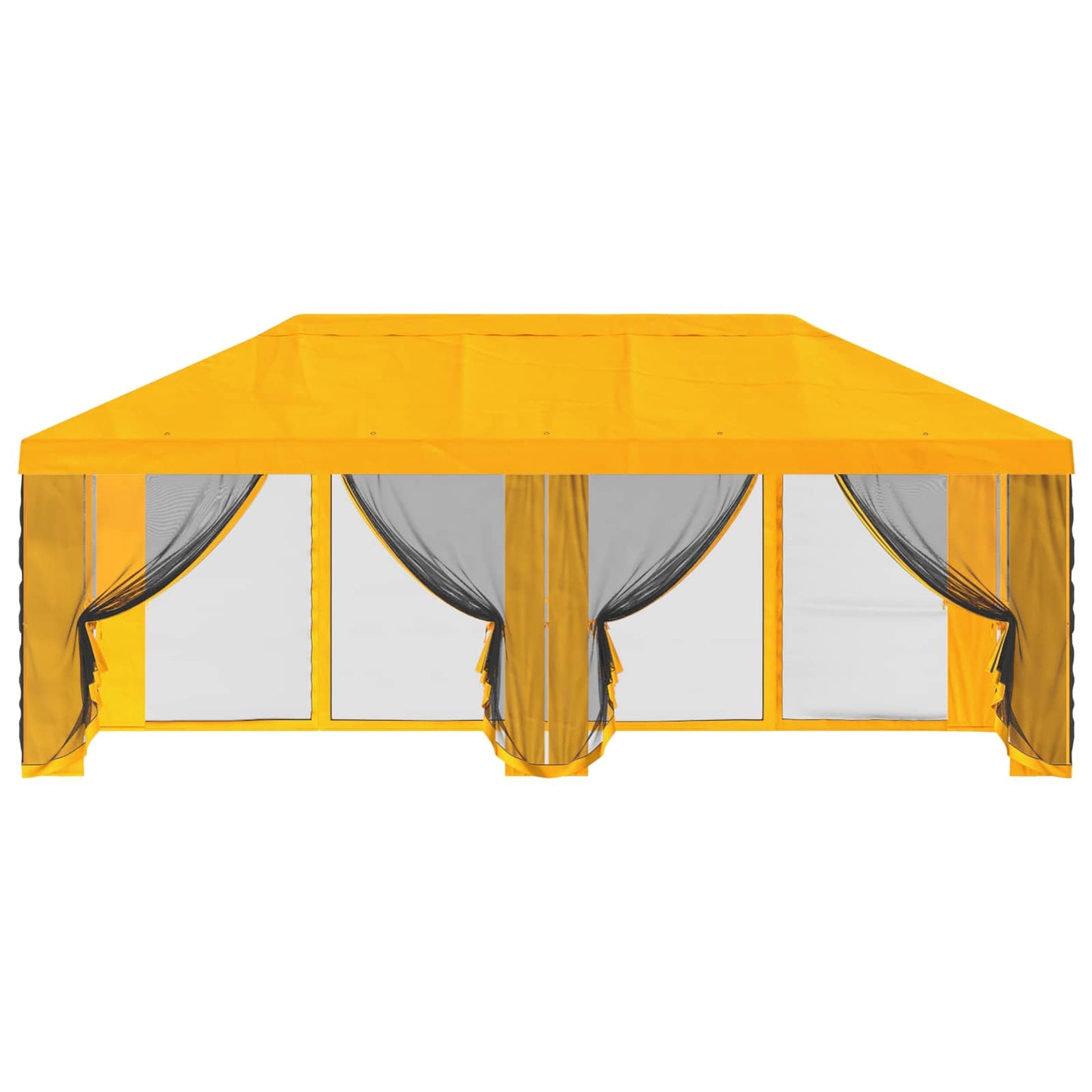 Pavillon Dach Mit Seitenwänden Gelb 600,5 X 300,5 Cm Polyester