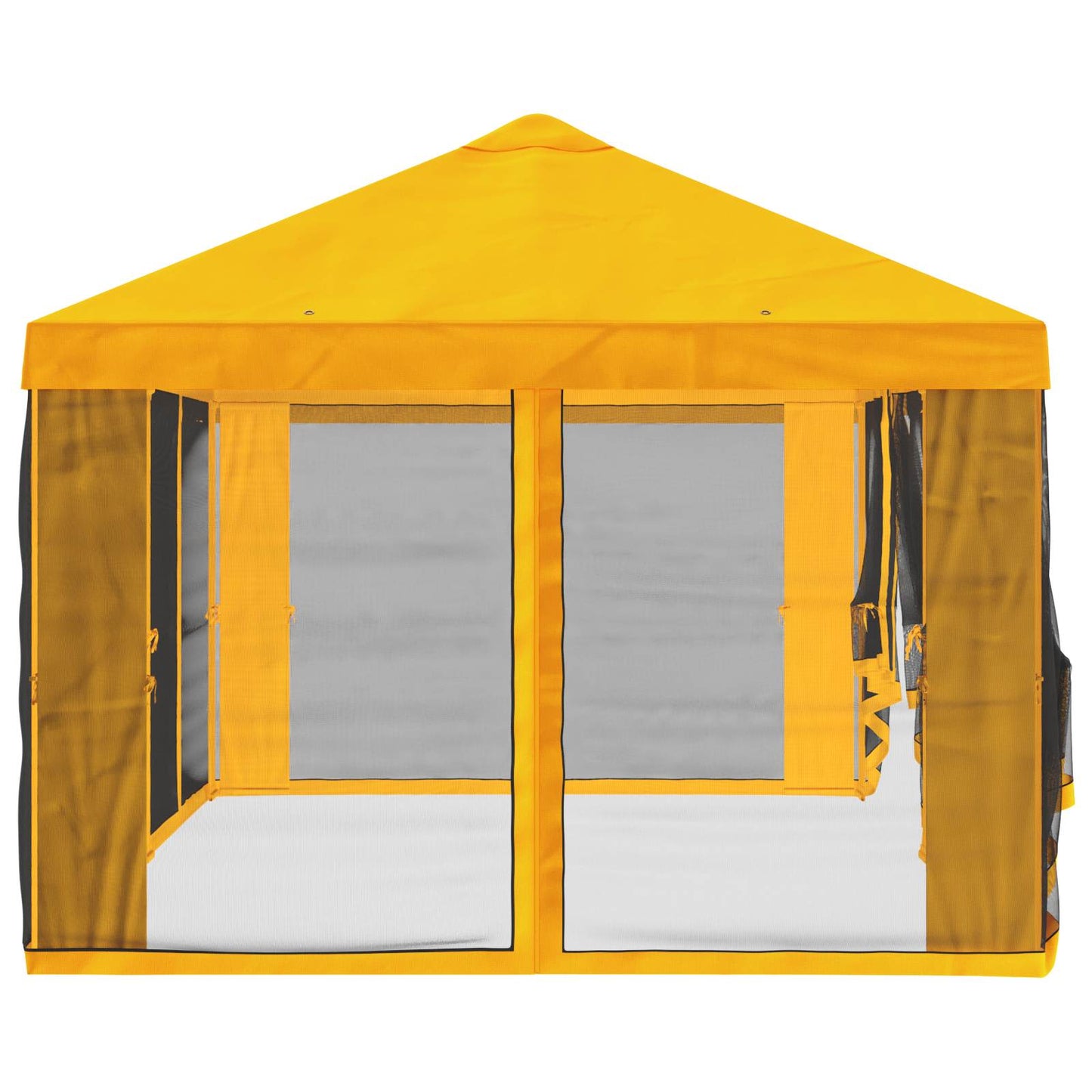 Pavillon Dach Mit Seitenwänden Gelb 600,5 X 300,5 Cm Polyester