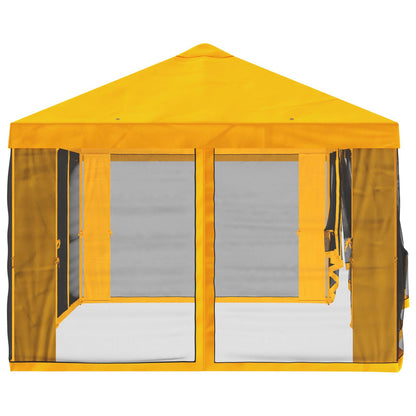Pavillon Dach Mit Seitenwänden Gelb 600,5 X 300,5 Cm Polyester