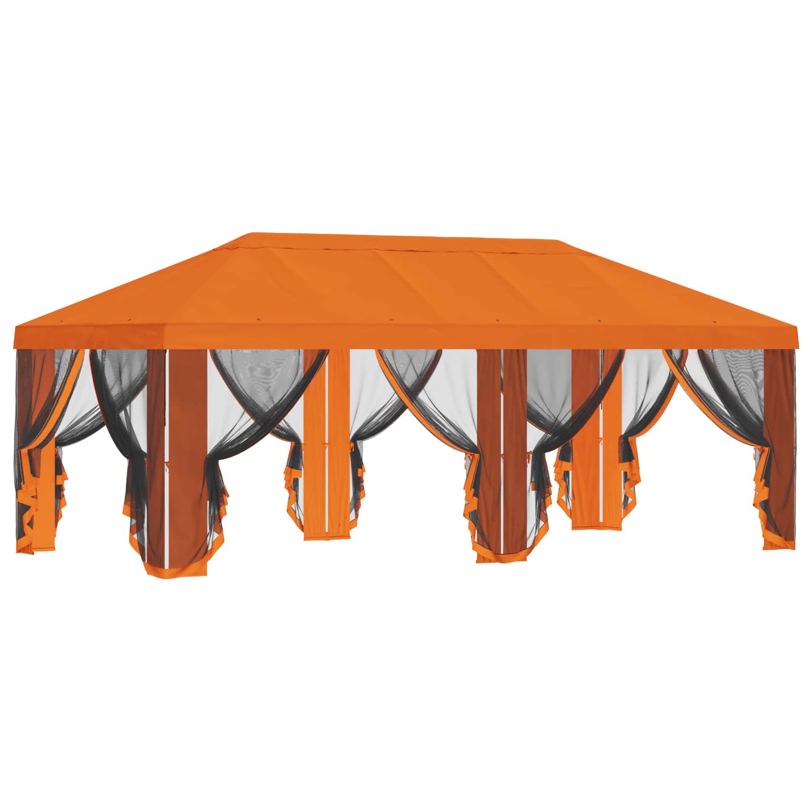 Pavillon Dach Mit Seitenwänden Orange 600,5 X 300,5 Cm