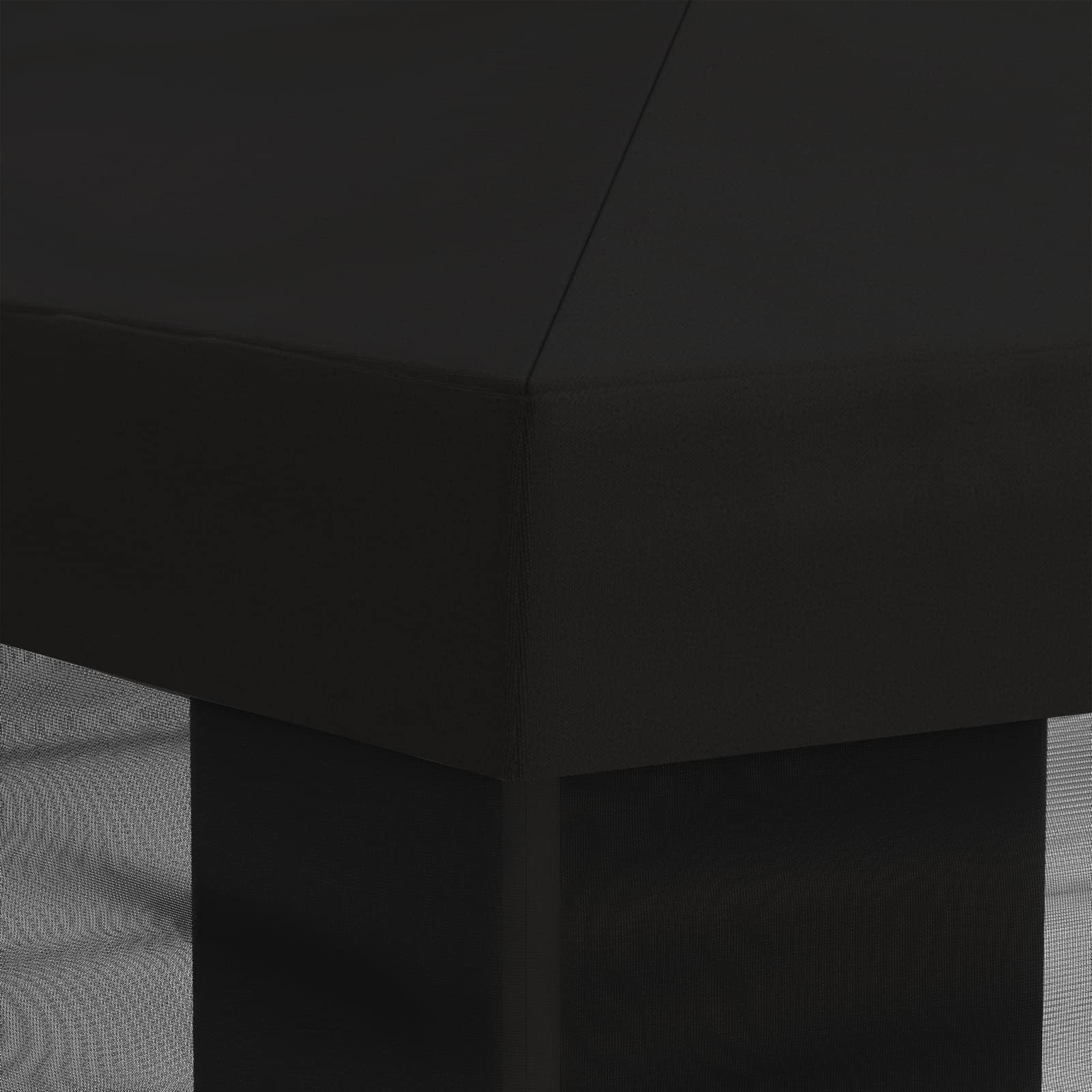 Pavillon Dach Mit Seitenwänden Schwarz 600,5 X 300,5 Cm