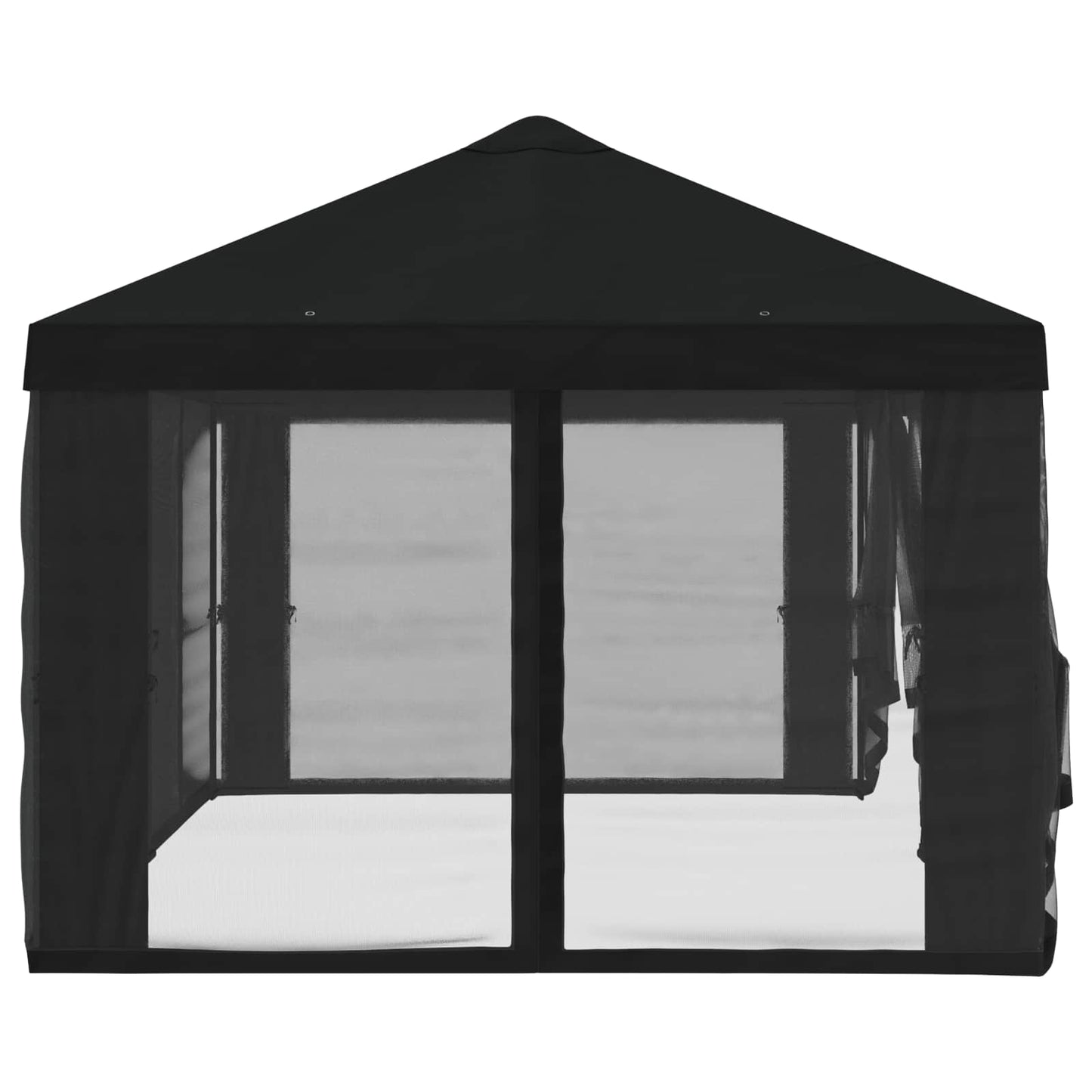 Pavillon Dach Mit Seitenwänden Schwarz 600,5 X 300,5 Cm