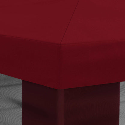 Pavillon Dach Mit Seitenwänden Bordeauxrot 600,5 X 300,5 Cm