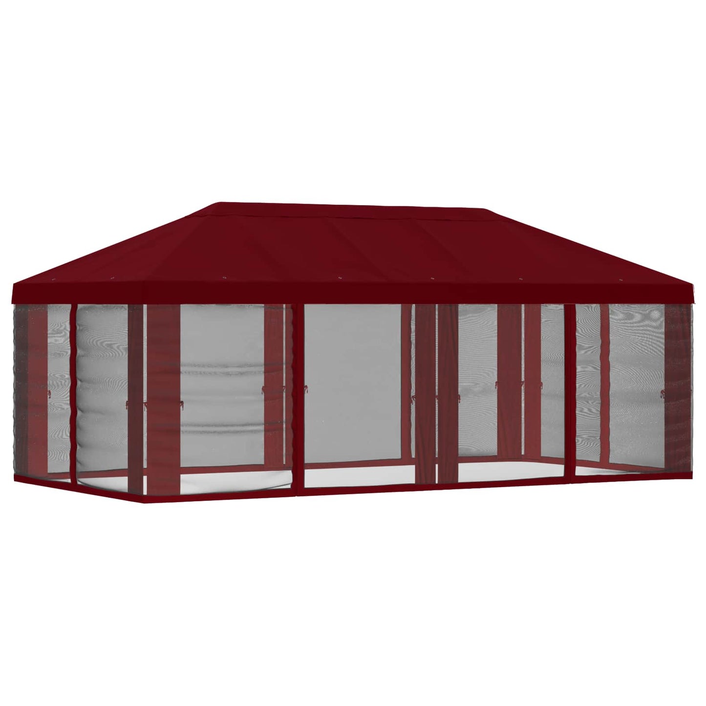 Pavillon Dach Mit Seitenwänden Bordeauxrot 600,5 X 300,5 Cm