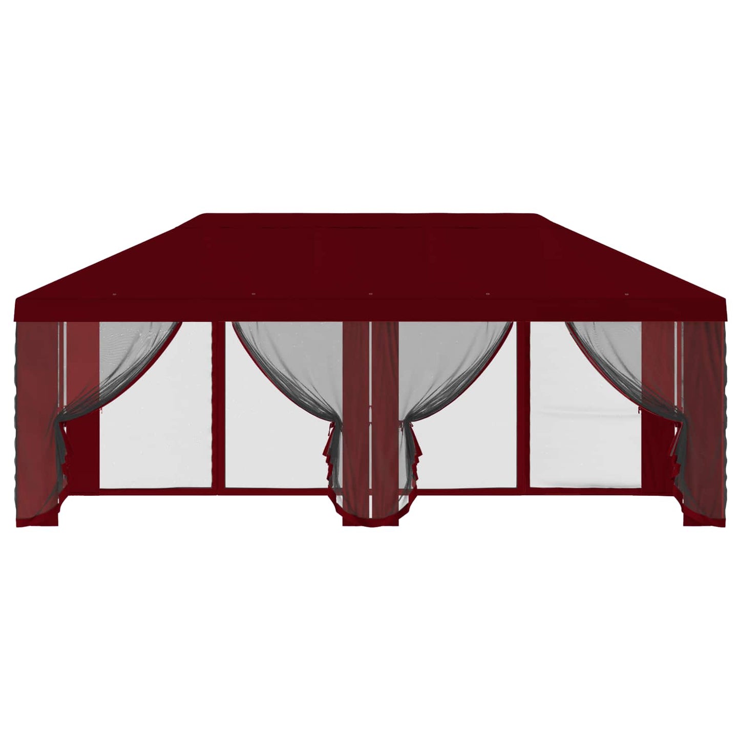 Pavillon Dach Mit Seitenwänden Bordeauxrot 600,5 X 300,5 Cm