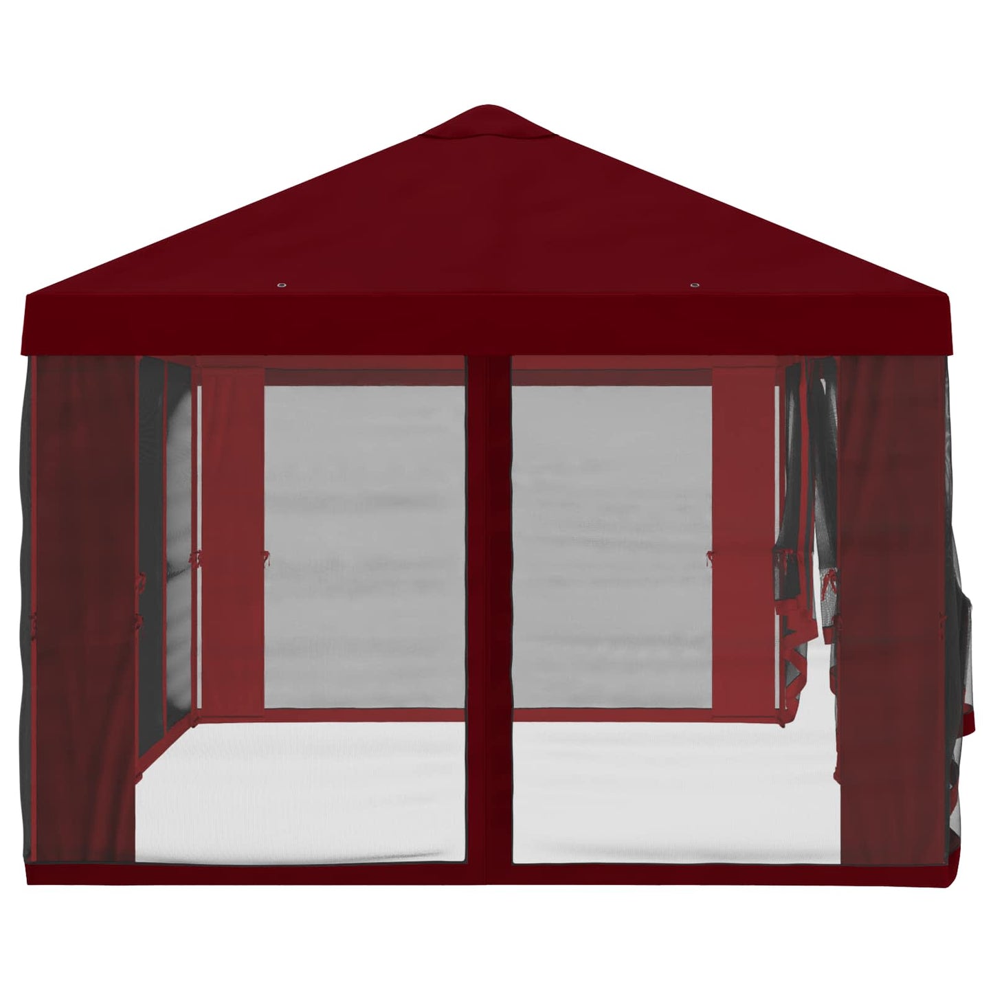 Pavillon Dach Mit Seitenwänden Bordeauxrot 600,5 X 300,5 Cm