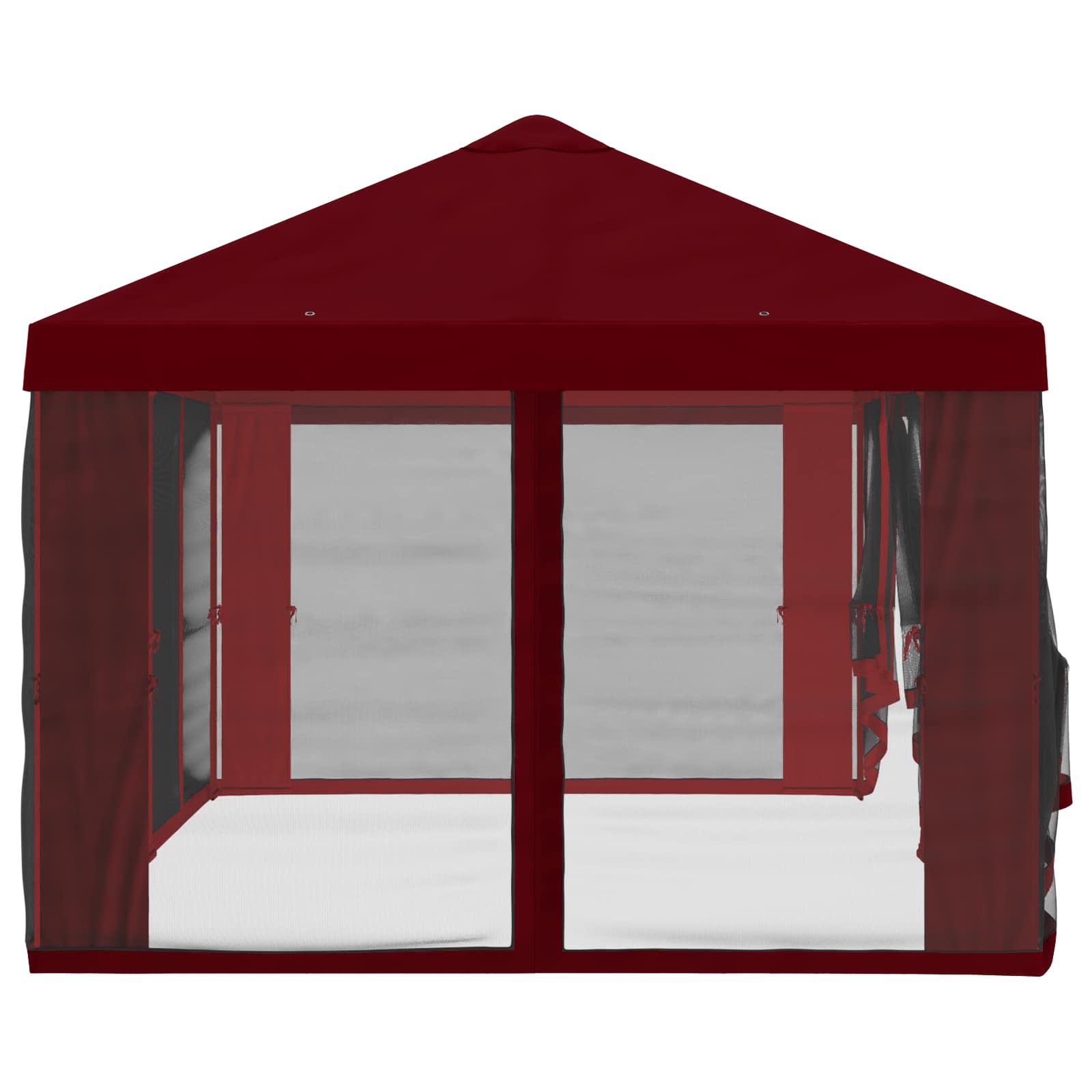 Pavillon Dach Mit Seitenwänden Bordeauxrot 600,5 X 300,5 Cm