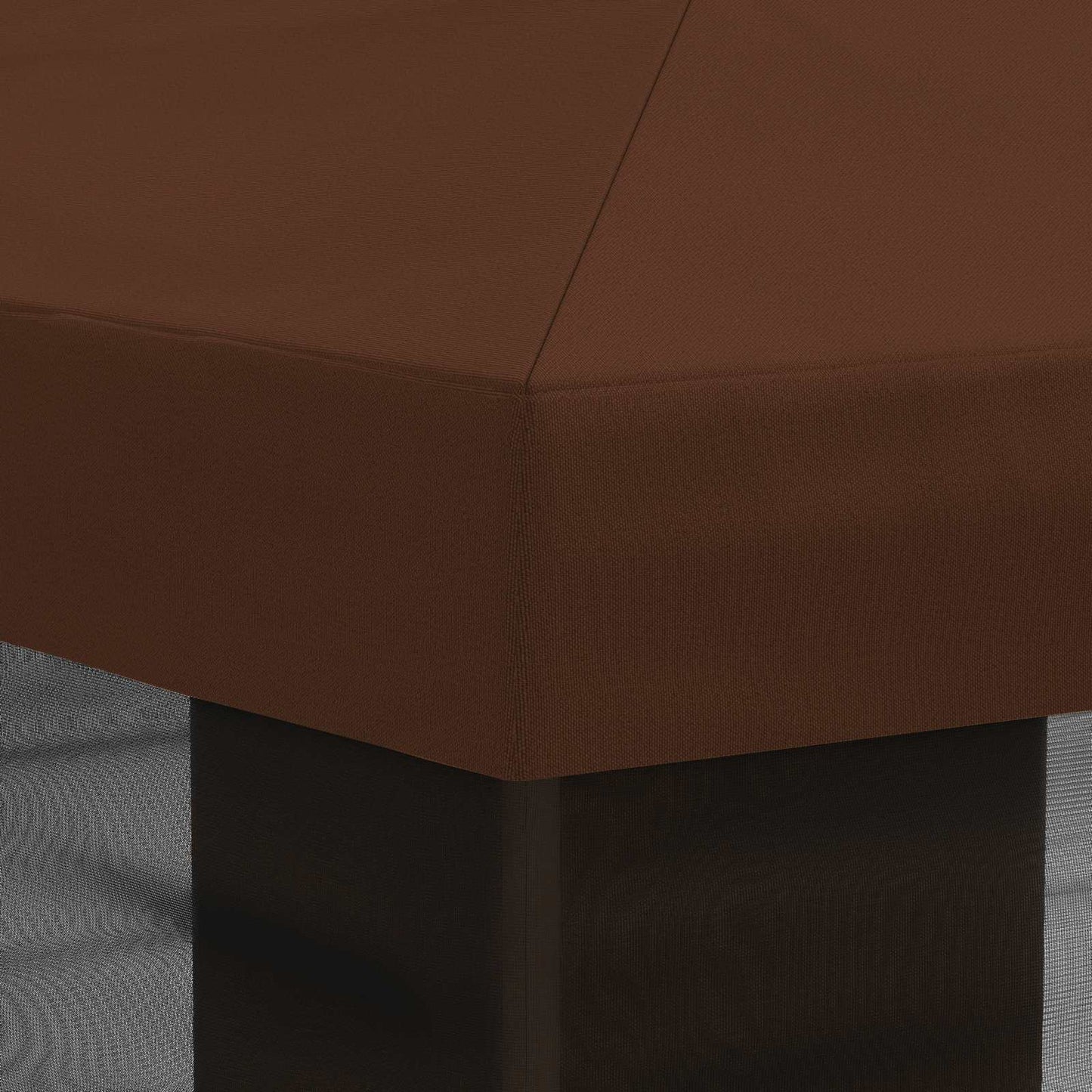 Pavillon Dach Mit Seitenwänden Braun 600,5 X 300,5 Cm Polyester