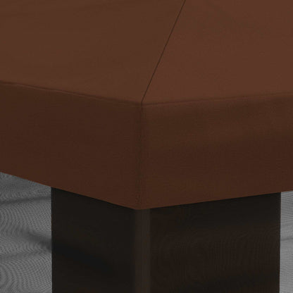 Pavillon Dach Mit Seitenwänden Braun 600,5 X 300,5 Cm Polyester
