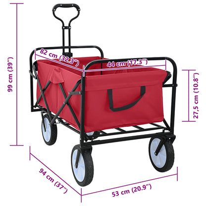 Klapp-Handwagen 94 X 53 X 99 Cm Oxford-Stoff