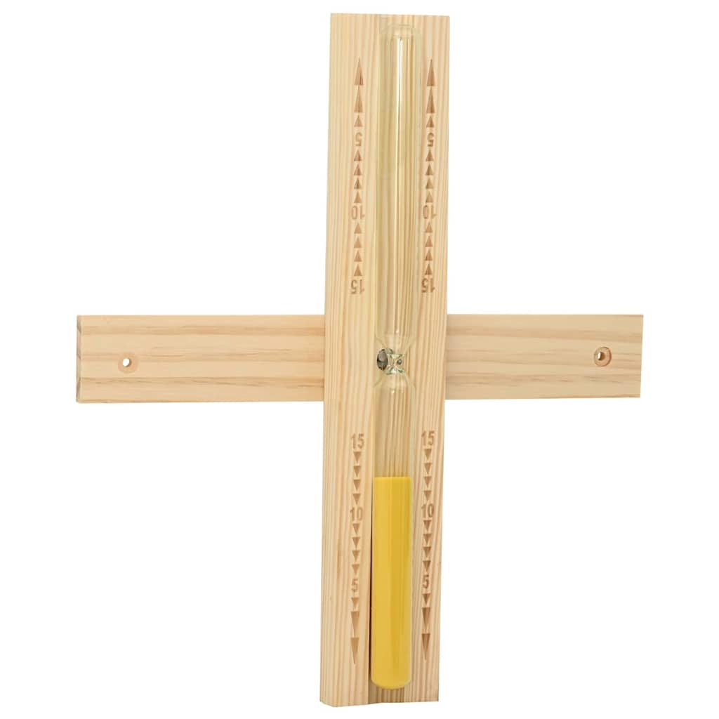 Sauna Zubehör Set 4 Pcs Braun Massives Kiefernholz Und Hanf