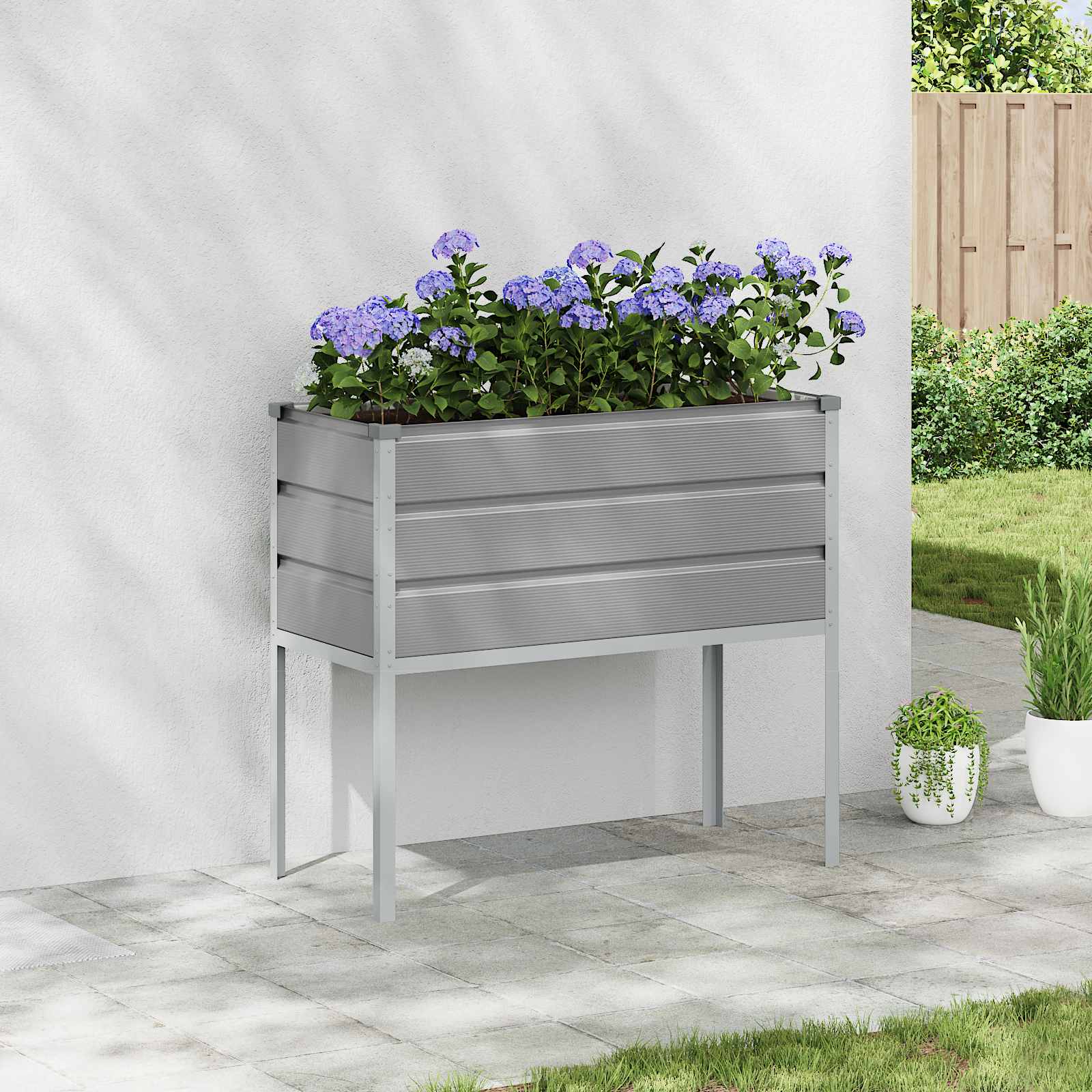 Pflanzkübel Pastellgrün 100 X 45 X 90 Cm Verzinkter Stahl