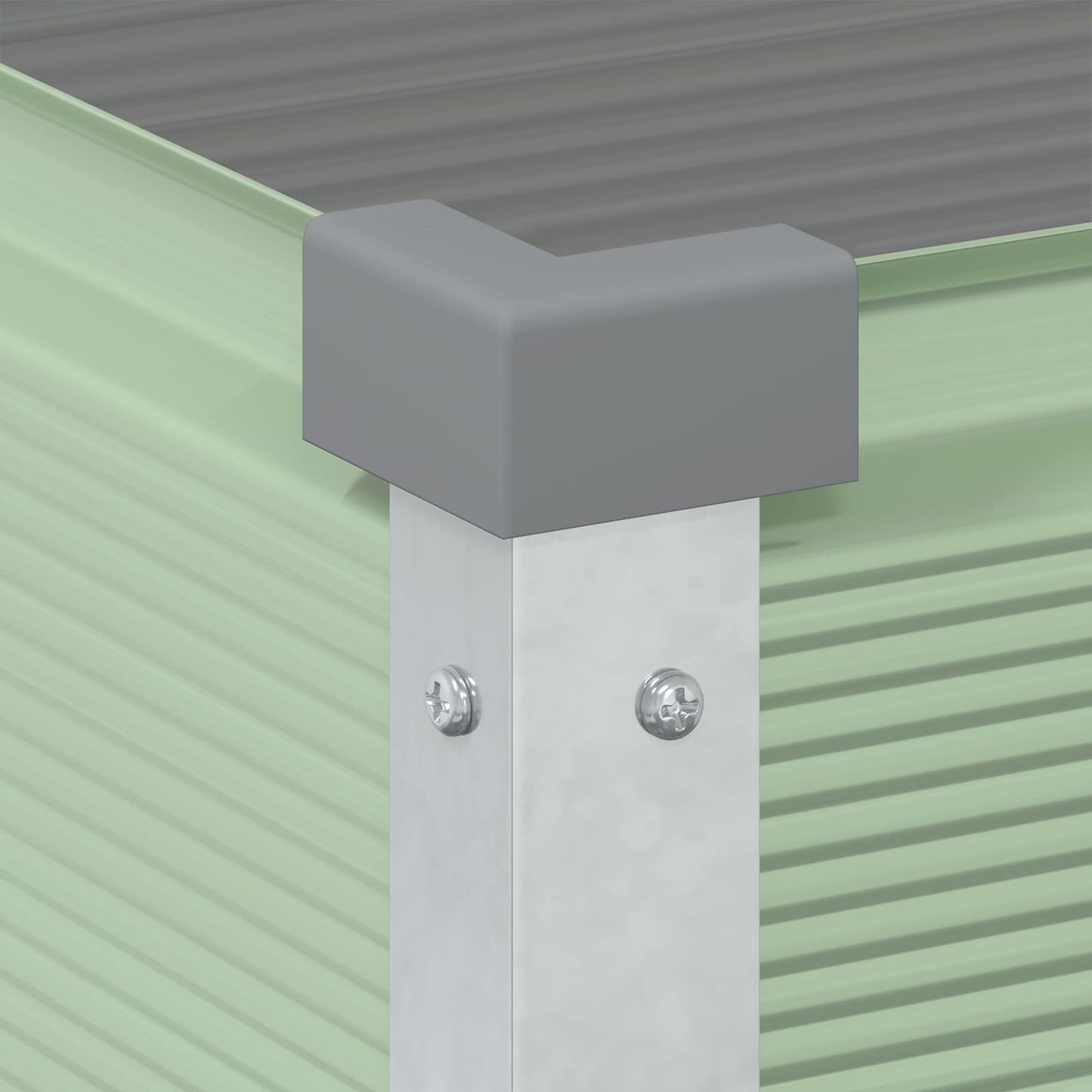 Pflanzkübel Pastellgrün 100 X 45 X 90 Cm Verzinkter Stahl