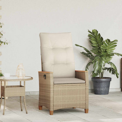 Verstellbarer Gartenstuhl 2 Pcs Poly-Rattan
