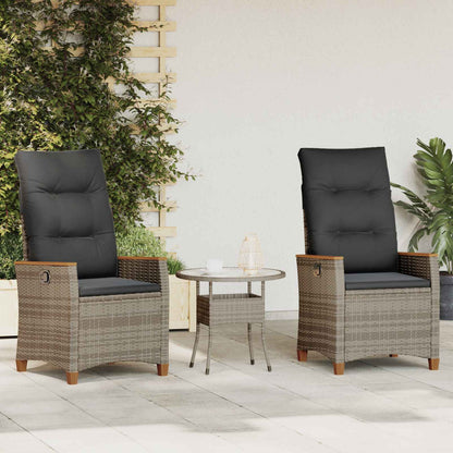 Verstellbarer Gartenstuhl 2 Pcs Poly-Rattan