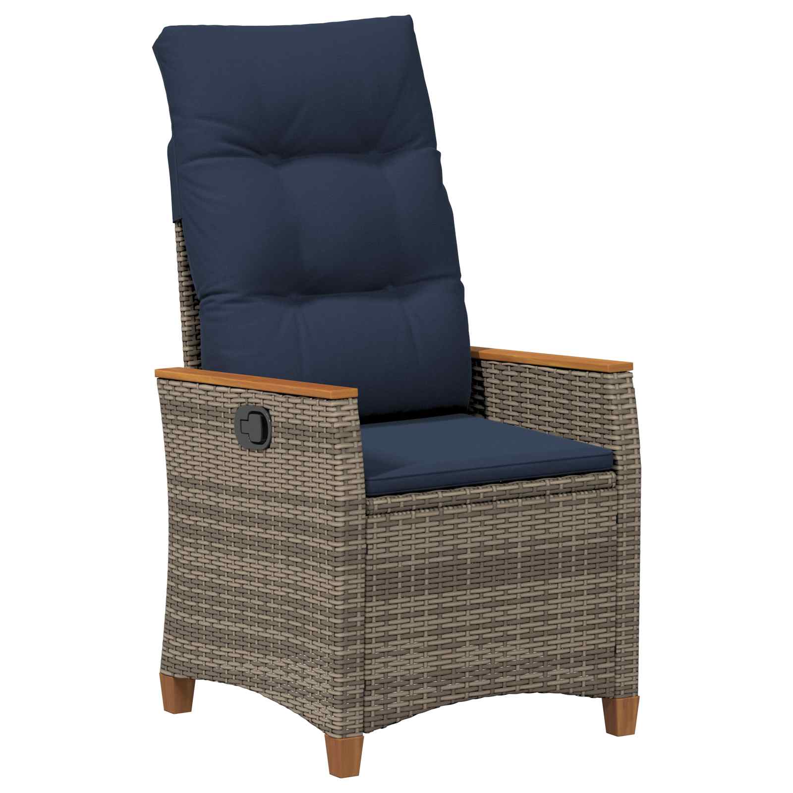 Verstellbarer Gartenstuhl 2 Pcs Poly-Rattan