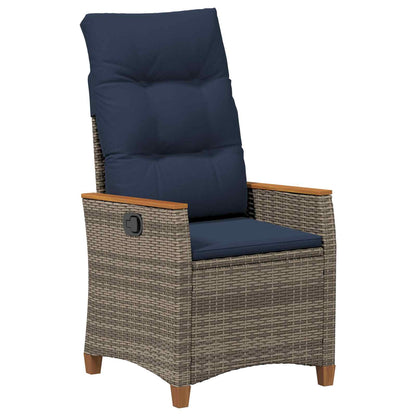 Verstellbarer Gartenstuhl 2 Pcs Poly-Rattan