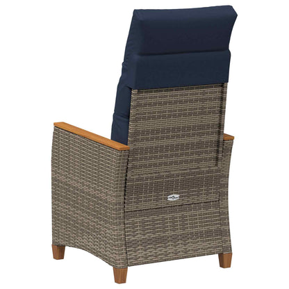Verstellbarer Gartenstuhl 2 Pcs Poly-Rattan