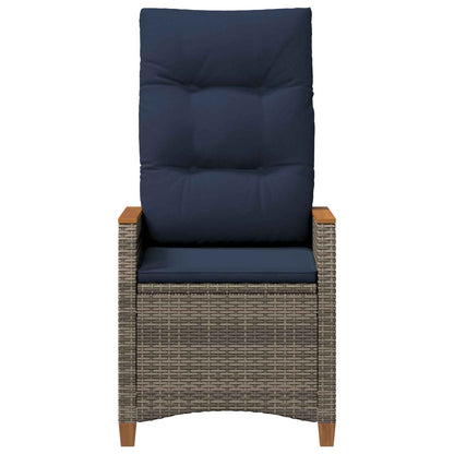 Verstellbarer Gartenstuhl 2 Pcs Poly-Rattan
