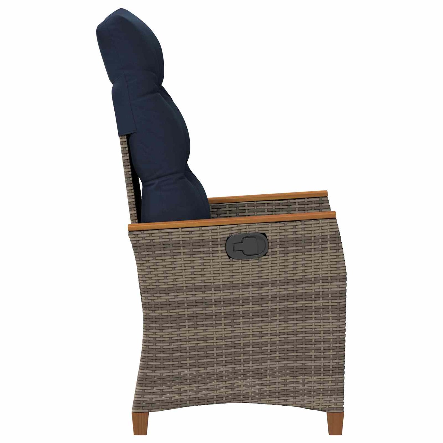Verstellbarer Gartenstuhl 2 Pcs Poly-Rattan