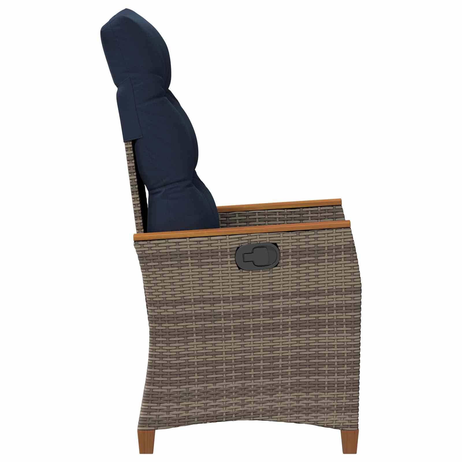 Verstellbarer Gartenstuhl 2 Pcs Poly-Rattan