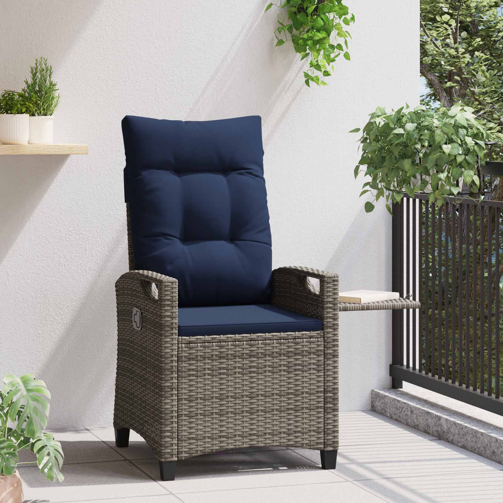 Verstellbarer Gartenstuhl 56 X 60 X 112 Cm Stahl