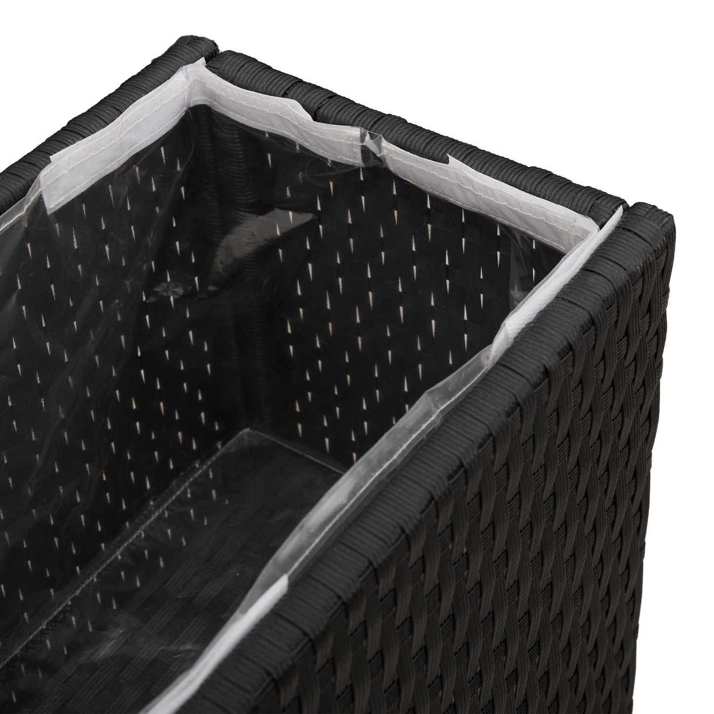 Hoher Pflanzkübel 55 X 22 X 70 Cm Poly-Rattan