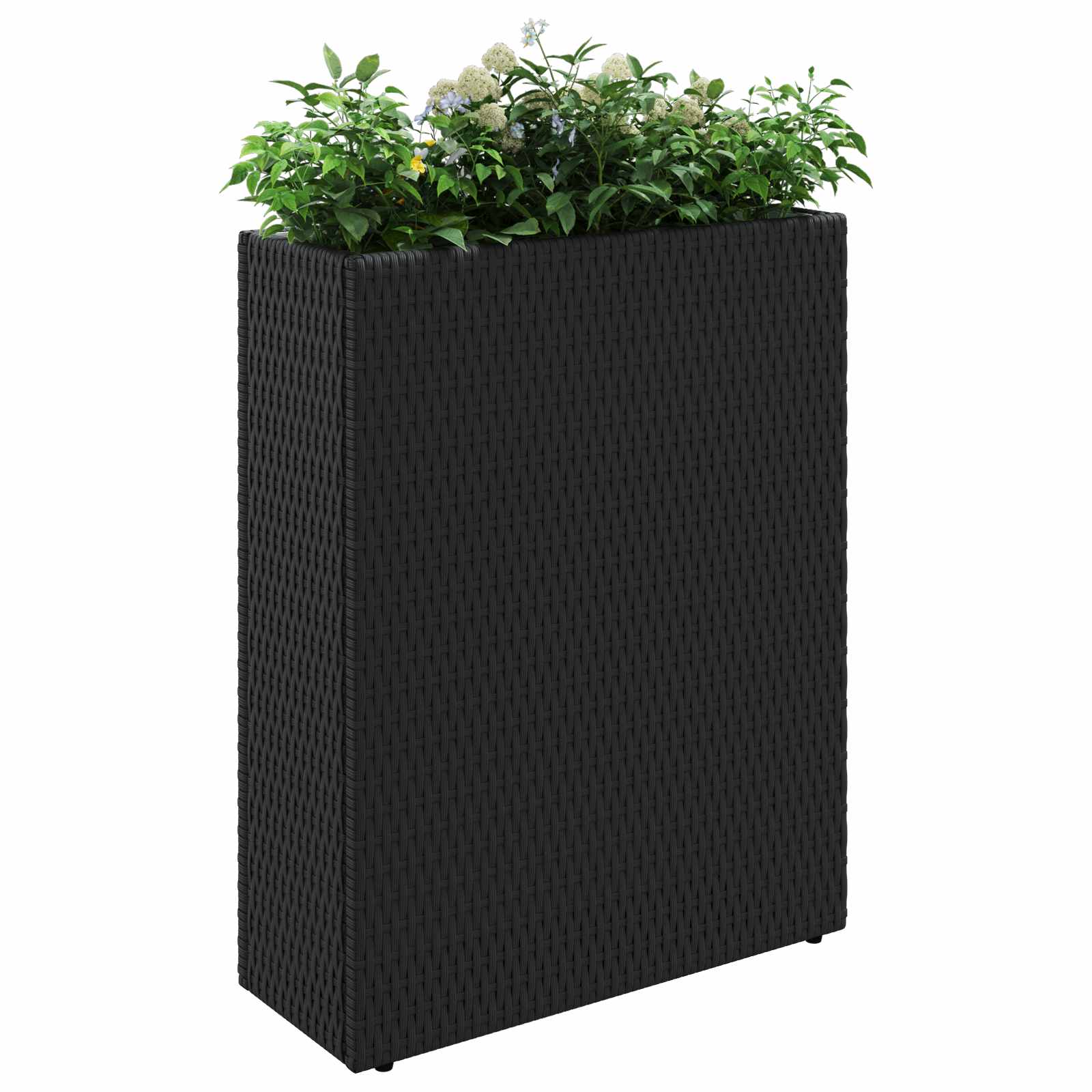 Hoher Pflanzkübel 55 X 22 X 70 Cm Poly-Rattan