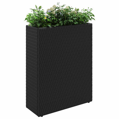 Hoher Pflanzkübel 55 X 22 X 70 Cm Poly-Rattan