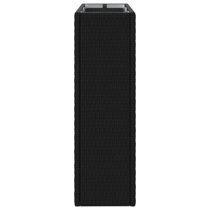 Hoher Pflanzkübel 55 X 22 X 70 Cm Poly-Rattan