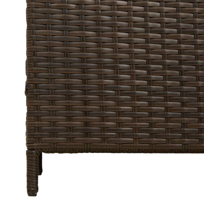 Außen-Mülltonne Braun 40 X 40 X 80 Cm Poly-Rattan