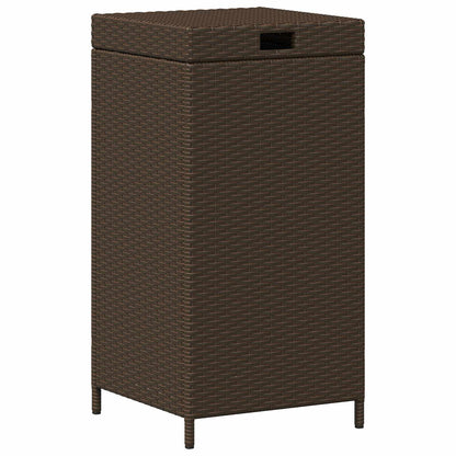 Außen-Mülltonne Braun 40 X 40 X 80 Cm Poly-Rattan